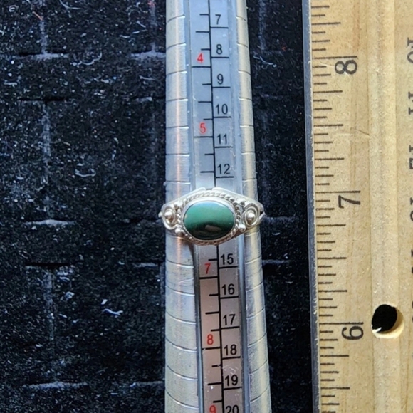 Vintage Native American Sterling Silver/Turquoise Ring Size 6 Marked/Tested+